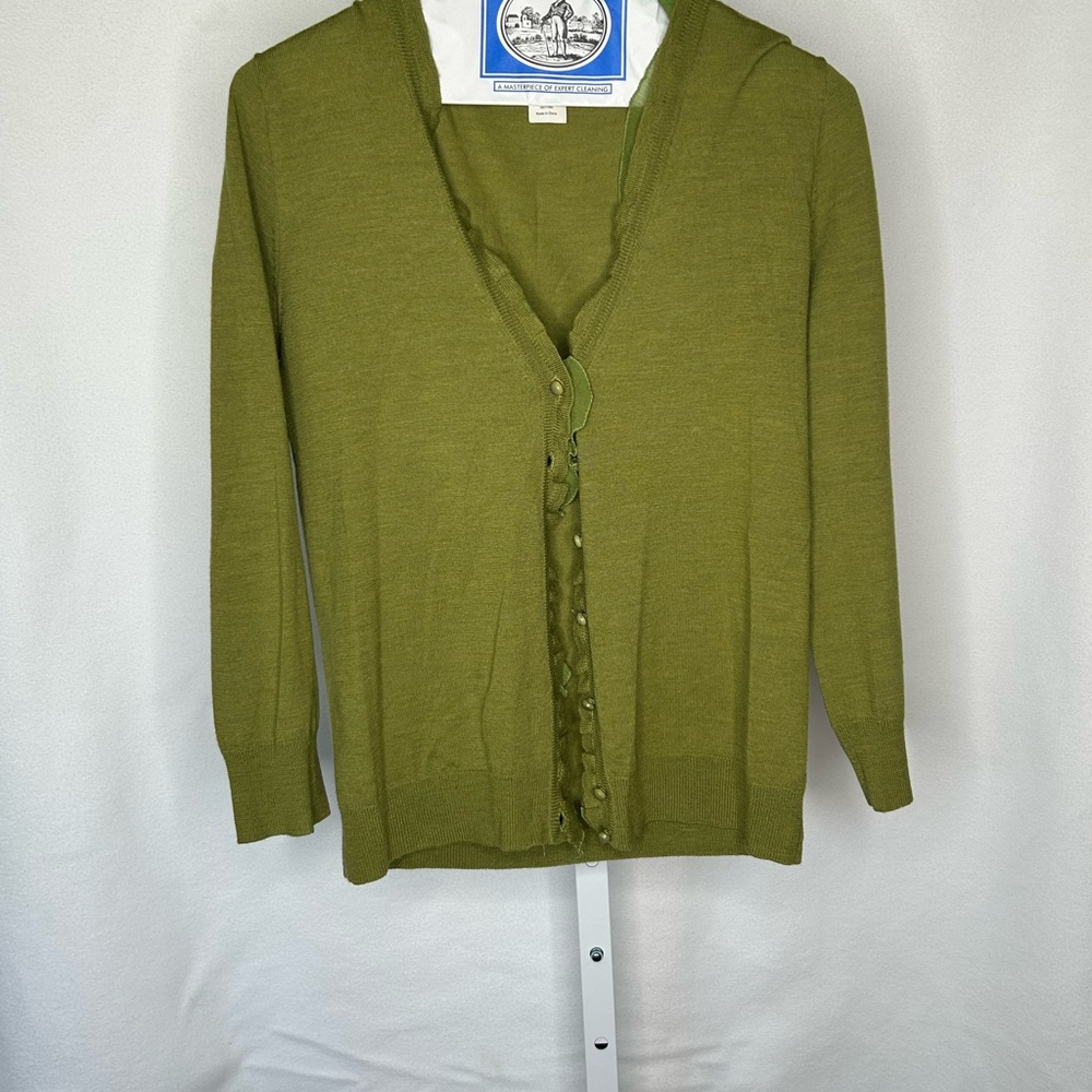 J. Crew Moss Green Cardigan Sweater